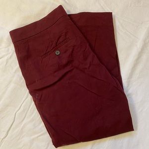 Burgundy JCrew wide leg pants